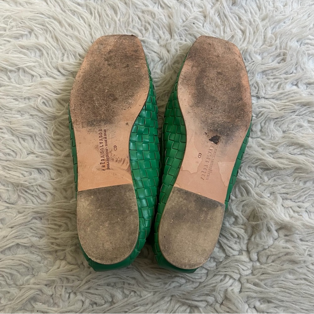 Freda Salvador Jada Square Flat Ballet Flat - Green - Picture 9 of 11